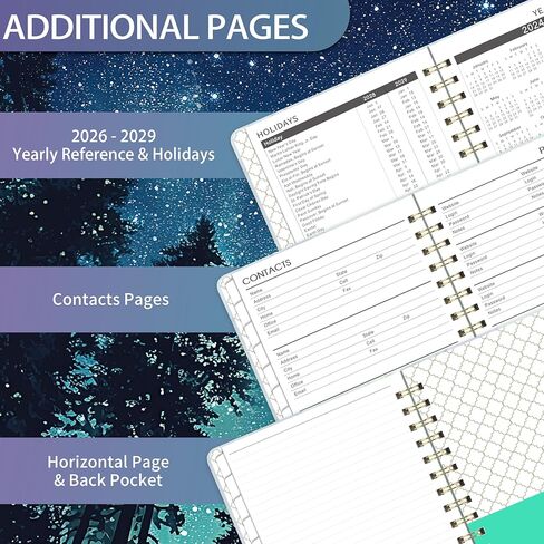 2026-2029 Monthly Planner - Monthly Planner 2026-2029 from July 2026 - June 2029, 3 Year Planner with Tabs and Pocket, 8.5" x 6.4" in Kuwait