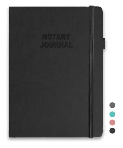 Sysflmygs Notary Journal - Official Notary Public Record Book with Numbered Pages - Notary Journal Log Book for Notarial Acts & Records – Notary Supplies - 402 Entries, Hardcover, 7"x10", Black in Saudi Arabia