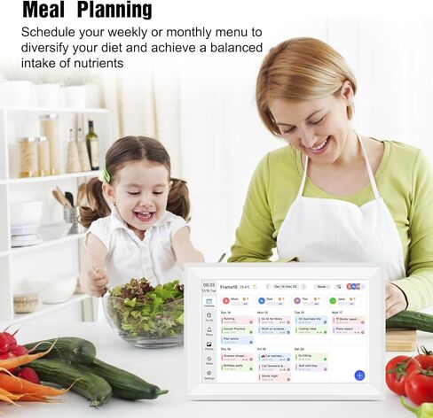 15.6" Smart Digital Calendar Wall Planner Interactive Display for Family Schedules Chore Charts with Task Rewards Meal Plans 64GB 1920x1080P IPS Touchscreen Desk Calendar Digital Picture Frame Gifts for Mom Dad in Saudi Arabia