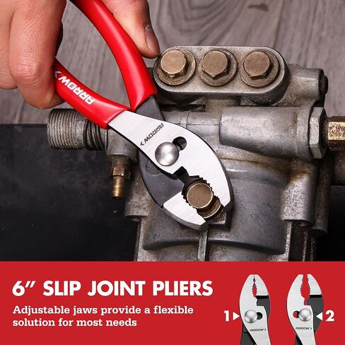 ARROW 3PCS Pliers Set, 6" Needle Nose Pliers, 6" Slip Joint, 8" Groove Joint with Non-slip Handle, Premium Carbon Steel, for Daily Repair & Home Maintenance in Kuwait