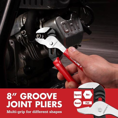 ARROW 3PCS Pliers Set, 6" Needle Nose Pliers, 6" Slip Joint, 8" Groove Joint with Non-slip Handle, Premium Carbon Steel, for Daily Repair & Home Maintenance in Kuwait