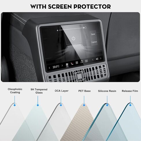 غطاء فتحات تهوية المقعد الخلفي لطراز Tesla Y 2024 وحدة التحكم المركزية للمقعد الخلفي فتحة تهوية الهواء متوافقة مع ملحقات Tesla Model 3 2017-2023 وModel Y 2020-2024 in Kuwait