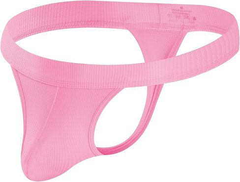 KAREN SPACE Men's Sexy Thongs Underwear, Ice Silk Breathable Mesh G-String Athletic Supporter in Kuwait