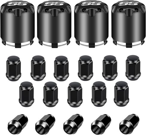 Golf Cart Universal Wheel Center Hub Caps and Lug Nuts Kit, Chrome Silver ITP SS Wheel Center Caps (4 PCS) and Wheel Lug Nuts (Thread Size 1/2", 16 PCS) for EZGO Club Car G&E Models in Saudi Arabia