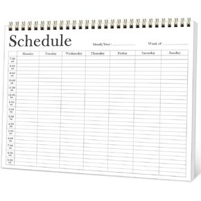 مخطط جدول أسبوعي - 8.5 بوصة × 11 بوصة مخطط أسبوعي غير مؤرخ (مخطط جدول) للمنزل والعمل والمدرسة والمشروعات، 52 أسبوع، أسود in Kuwait