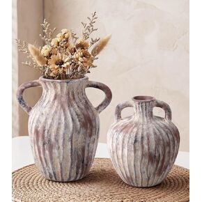 Ceramic Vases Set of 2, Flower Vase Bud Vases Small Vase for Pampas Grass Home Decor Modern Boho Living Room Bathroom Office Coffee Desk Fireplace Centerpieces Gift for Mother, Wife in Saudi Arabia
