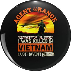 Agent Orange I Was Killed In Vietnam I Just Haven&Rsquo T Died Yet Veteran Version Love Metal Lapel Hat Pin Tie Tack Pinback 0.75" in Kuwait