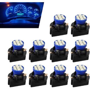 10 قطع T10 194 168 3020 SMD LED لمبات لوحة القيادة، لوحة ساطعة للغاية بقياس 12 فولت مع مقبس قفل ملتوي، عالمية لمعظم السيارات (أزرق) in Kuwait