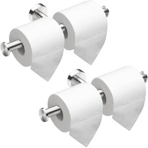 Toilet Paper Holder Wall Mount, Double Roll Toilet Paper Holder Brushed Nickel 304 Stainless Steel for Commercial Restroom Bathroom in Saudi Arabia