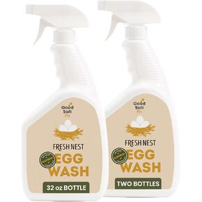 Clean Republic Good Salt Pet Fresh Nest Egg Wash, Natural Cleaner for Freshly Laid Eggs, Made in the USA, 1 Gallon Bottle in Saudi Arabia