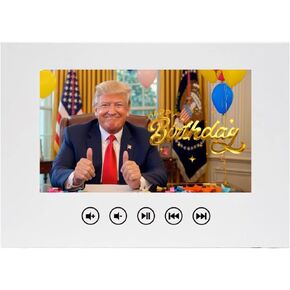 بطاقة تهنئة فيديو مضحكة لعيد ميلاد دونالد ترامب من SLIDY مع رسالة من رئيس أمريكي مشهور - هدية عيد ميلاد فيديو مخصصة للرجال والنساء، هدية عيد ميلاد عالمية فريدة له أو لها، تذكار احتفال لا يُنسى in Kuwait