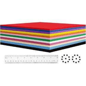 48PCS EVA Foam Sheets 1mm Thick 11.8 x 7.8 Inches Craft Foam Paper 12 Colors for Craft Projects Kids DIY Handcraft Classroom Parties and More… in Kuwait