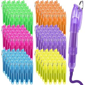 150 Pcs Mini Highlighters Assorted Colors with Key Ring Christmas Gifts Highlighter Markers Mini Pens for Nurses Smooth Liquid pen Badge Teachers Children Study (6 Colors) in Kuwait