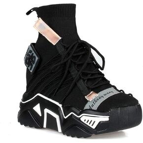 حذاء أنتوني وانغ النسائي القديم برباط علوي مكتنز ذو نعل سميك ومخفي عالي للغاية -Damson-08 in Kuwait