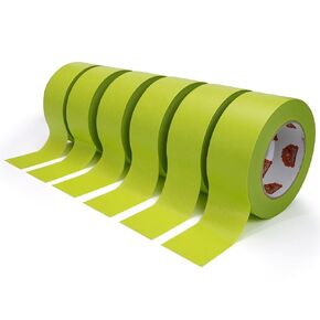 شريط رسام متطور من TAPEBEAR، شريط لاصق واشي أخضر قابل للإزالة لمدة 21 يومًا، 0.94 بوصة × 60 ياردة، التصاق متوسط، طلاء متعدد الأسطح للاستخدام الداخلي والخارجي مع خطوط حادة لطلاء السيارة/الجدران، 6 لفات in Kuwait