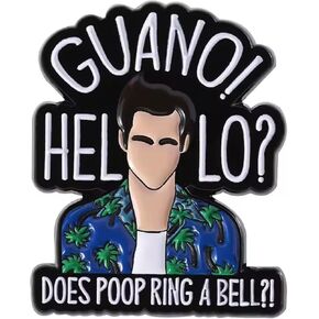 Ace Ventura Pet Detective 2 عندما تدعو الطبيعة Guano Hello Do Pop Ring a Bell جيم كاري فيلم كوميدي مضحك 1.25 "شارة المينا بدبوس in Kuwait