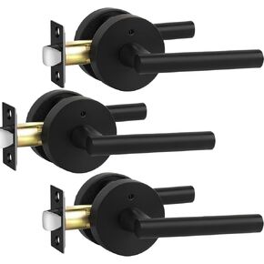 goldenwarm 1 Pack Exterior Gold Door Handle with Deadbolt, Single Cylinder Deadbolt and Entry Door Handle Set,Brushed Gold Front Door Lock Set in Kuwait