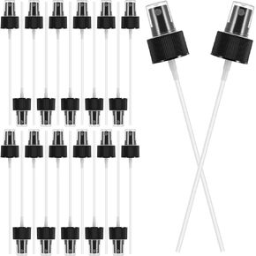 24 Pack Spray Bottle Top, Spray Bottle Nozzle Replacement, 24/410 Fine Mist Spray Caps with 5.9" Dip Tube, Plastic Sprayer Pump for Toners and Essential Oil Bottles, Home, Kitchen Black in Kuwait