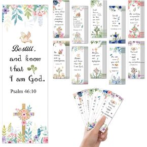 100 Pcs Christian Bookmarks, Religious Flower Cross Paper Bookmark Bulk for Women Women, Inspirational Bible Verse Book Mark Gift for Reading Lovers Church Accessories in Kuwait