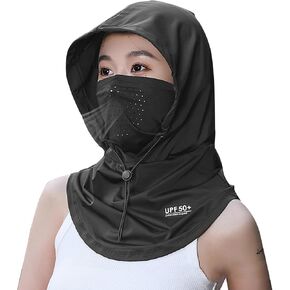 Face Cover for Sun UV Protection, Breathable Cooling Balaclava Face Mask, Summer Cooling Neck Gaiter for Women Fishing Outdoors (Dark Grey) in Kuwait