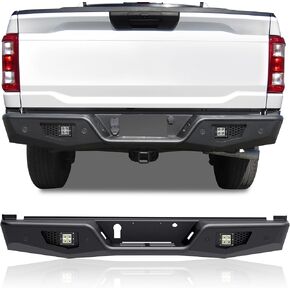 IRONBISON Front Bumper Compatible with 2021-2023 Ford F150 (Exclude 2022-2023 F150 Lightning EV) Can Add LED Light Bar Fine Texture Black Truck F150 Bumper Guard Stubby Bull Bar in Kuwait