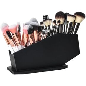 حامل فرشاة التابوت - منظم مكتب قوطي - حامل قلم تابوت خشبي - ديكور قوطي مخيف للحمام أو غرفة المعيشة أو غرفة النوم - أسود - 10 × 5 × 3.25 بوصة in Kuwait