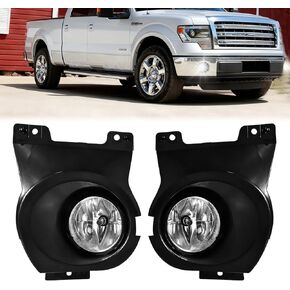 LED Fog Light Assembly with DRL Turn Signal, High Brightness Clear Front Bumper Lamps Kit Compatible with 2011 2012 2013 2014 Ford F150 DOT Approved with Bezels in Saudi Arabia