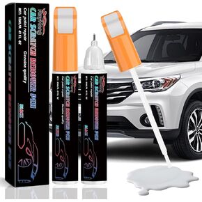 قلم إصلاح طلاء السيارة اثنين في واحد، قلم لمس أبيض لامع (12 مل)، طلاء السيارة، قلم إصلاح خدوش السيارة، قلم طلاء لمس تغطية عالية، إصلاح دقيق، تجفيف سريع (أبيض لؤلؤي) in Kuwait