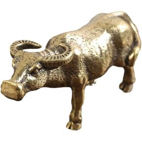 تمثال ديكوري لزينة البقرة النحاسية من لهيبيا - جاموس الماء - ذهبي in Kuwait
