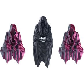3 Pack Hallowen Gothic Decor Sitting Statue | Desktop 3D Printed Figure | 1Pack 4" Black & 2 Pack 2'' Purple Devil Hand Statues for Home Decoration in Saudi Arabia