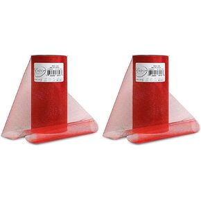 Expo Shiny Tulle Spool of 25-Yard, White in Kuwait