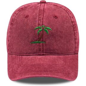 Embroidered Palm Tree Baseball Cap for Men Women, Funny Washed Cotton Classic Dad Hat, Beach Outdoor Gifts Ideas in Saudi Arabia