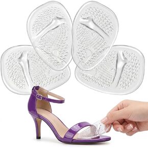 Ball of Foot Cushions for Women (2 Pairs), Anti-Slip Gel Metatarsal Pads & Forefoot Inserts for High Heels Flats Dress Shoes - All Day Comfort | One Size Fits Most in Kuwait