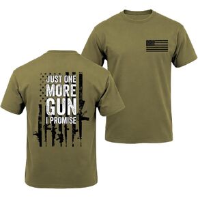 قمصان KESIHAN الوطنية للرجال تي شيرت رجالي بعلم البندقية وأكمام برسوم العلم الأمريكي in Kuwait