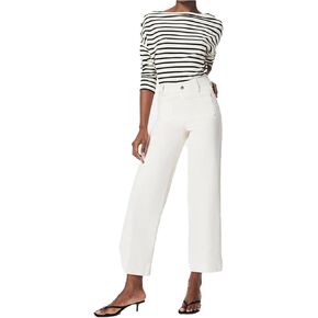 Womens Jeans High Waisted Wide Leg Flare Cropped Denim Jeans Straight Leg Stretch Jean Capris Casual Trendy Ankle Pant in Kuwait