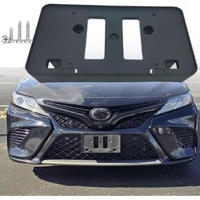 FASTCHE Front Bumper License Tag Plate Frame Bracket Holder Compatible with 2018 2019 2020 Toyota Camry SE/XSE Replace # TO1068145 5211433470 in Kuwait