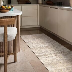 Nuloom Splashguard Sia بيج/عاجي، 2'6" x 8'، عتيق، ناعم ومريح، حركة مرور عالية، مقاوم للبقع، سهل التنظيف، متين، يمكن غسله في الغسالة لغرفة النوم، وغرفة المعيشة، وتناول الطعام، والمدخل in Kuwait