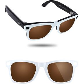Polarized Clip-On Sunglass for Ray-Ban Meta Wayfarer RW4008 & Gen 2 RW4012(53-22), Discoloration Clip Protect Your Eyes in Kuwait