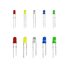 100/200Pcs 3mm 5mm LED Light Emitting Diodes Assortment Kit Round Diffused Circuit Component Assorted Set(200PCS 3 5MM WithBox) in Kuwait