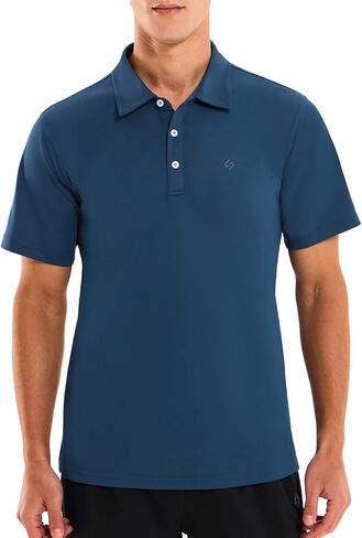 HODOSPORTS Mens Golf Polo Shirts Short Sleeve Casual Dry Fit Designed Collared Golf Shirts for Men in Kuwait