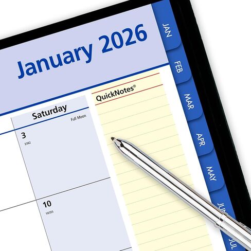 AT-A-GLANCE 2026 Appointment Book Planner, Monthly, 7" x 8-3/4", Medium, QuickNotes, Black (76080526) in Saudi Arabia