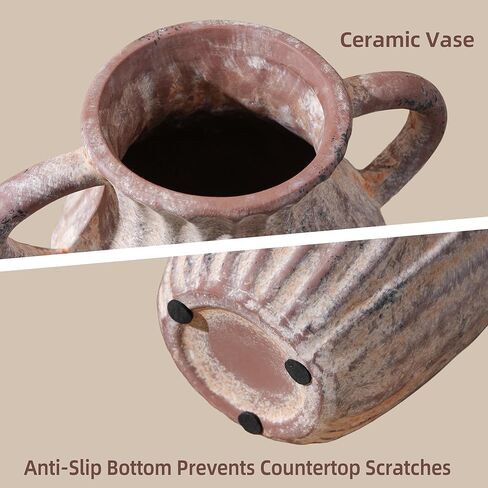 Ceramic Vases Set of 2, Flower Vase Bud Vases Small Vase for Pampas Grass Home Decor Modern Boho Living Room Bathroom Office Coffee Desk Fireplace Centerpieces Gift for Mother, Wife in Saudi Arabia