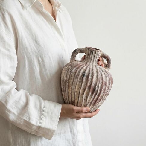 Ceramic Vases Set of 2, Flower Vase Bud Vases Small Vase for Pampas Grass Home Decor Modern Boho Living Room Bathroom Office Coffee Desk Fireplace Centerpieces Gift for Mother, Wife in Saudi Arabia