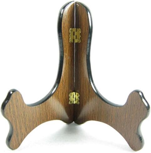 fengshuisale Brown Wooden Easel Display Plaque Plate Photo Stand Holder in Saudi Arabia