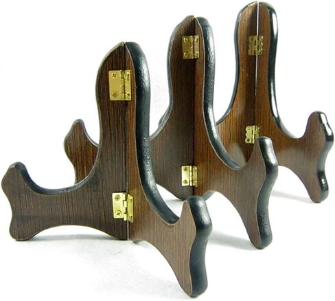 fengshuisale Brown Wooden Easel Display Plaque Plate Photo Stand Holder in Saudi Arabia