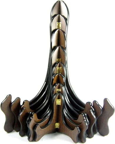 fengshuisale Brown Wooden Easel Display Plaque Plate Photo Stand Holder in Saudi Arabia