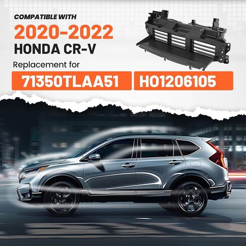 HECASA Active Grille Shutter Radiator Shutter متوافق مع 2020-2022 Honda CR-V مصراع الشبكة البلاستيك الأسود مصراع الهواء 71350TLAA51 HO1206105 in Saudi Arabia