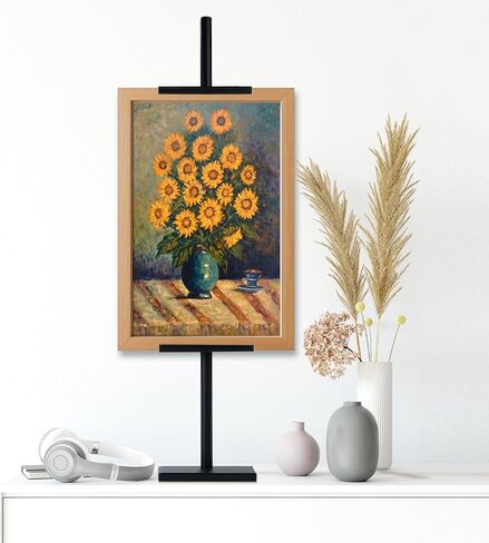 Tabletop Picture Frame Stand, Adjustable Easel Stand for Frames Up to 29" H, Sturdy Metal Table Top Easel & Picture Stands for Display - Perfect Easel Stand for Sign, Artwork, Canvas-Gold in Saudi Arabia