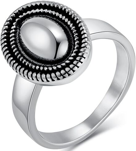 JUDE ريترو خمر الفولاذ المقاوم للصدأ البيضاوي على شكل بيان الزفاف حفل كوكتيل الذكرى السنوية وعد الدائري in Kuwait