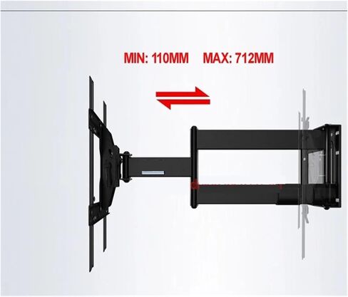 SP2 40"-70" 60" 65" 68.2KG Heavy Duty Strong Telescopic Long 3 Arm Full Motion LCD TV Wall Mount Bracket 110-712mm in Saudi Arabia